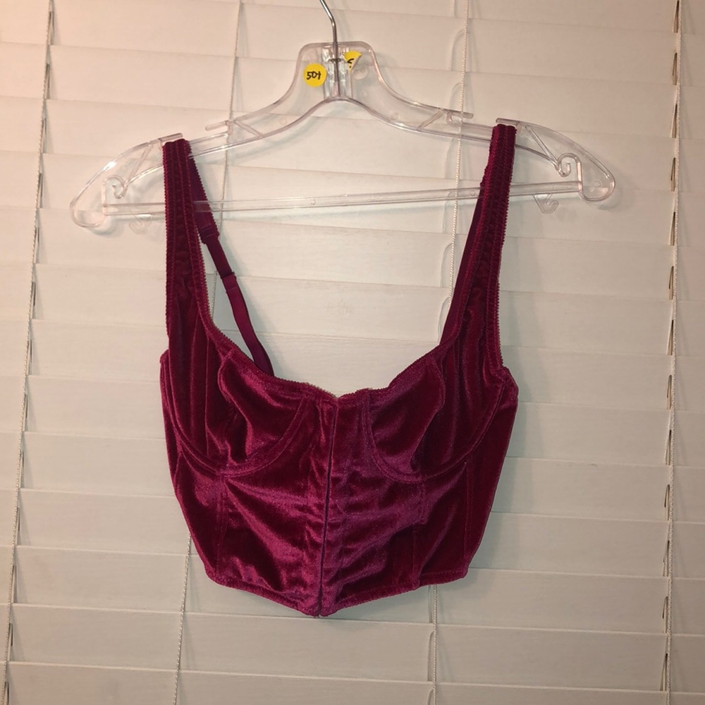 Velvet crop top